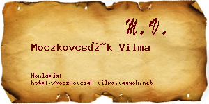 Moczkovcsák Vilma névjegykártya